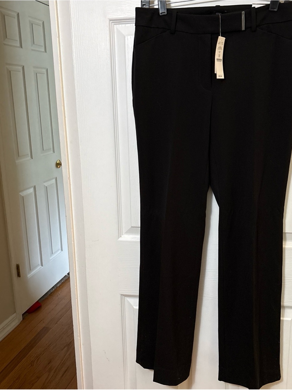 White House Black Market Black Straight-Leg Dress Trousers